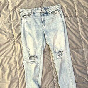 Studio Blue Mid Rise Girlfriend Jean